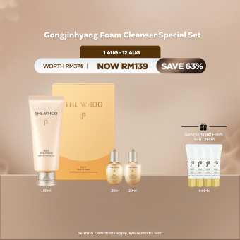 [8.8 Exclusive] Gongjinhyang Clarifying Cleansing Foam Special Set (worth RM374)