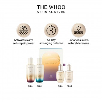THE WHOO Bichup Royal Banquet Duo Set - Serum 90ml x2 + Toner 50ml + Emulsion 50ml