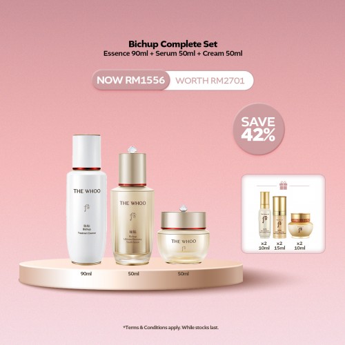 [11.11] THE WHOO Bichup Complete Set - Essence 90ml + Serum 50ml + Cream 50ml