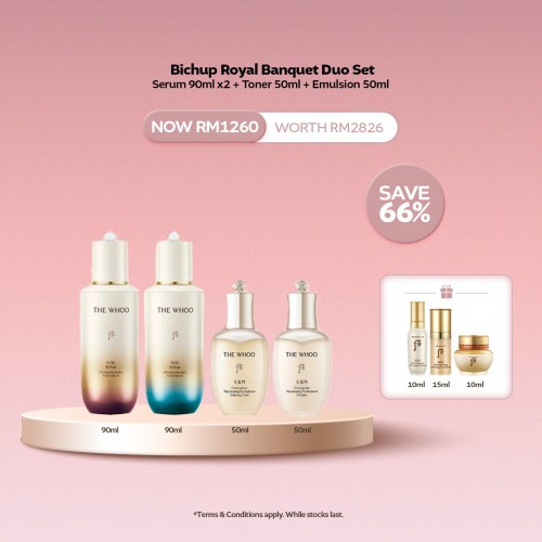 [11.11] Bichup Royal Banquet Duo Set - Serum 90ml x2 + Toner 50ml + Emulsion 50ml (worth RM2826)