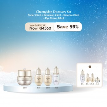 [12.12] Cheongidan Discovery Set - Eye Cream 20ml + Toner, Emulsion, Essence 25ml + Cleanser 50ml
