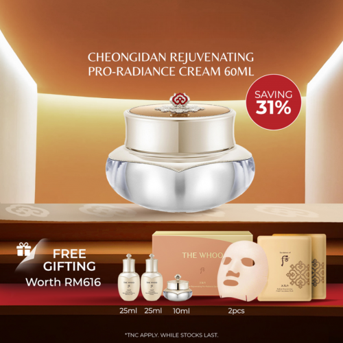 Cheongidan Rejuvenating Pro-Radiance Cream 60ml Free 3pcs Kit + 2x Mask