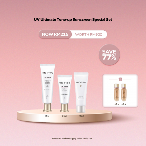 [11.11 | NEW ARRIVAL] THE WHOO UV Ultimate Tone-up Sunscreen 50ml Special Set