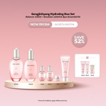 [11.11] Gongjinhyang Hydrating Duo Set - Balancer 150ml + Emulsion 110ml & 4pcs Kit
