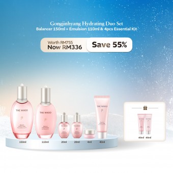 [12.12] Gongjinhyang Hydrating Duo Set - Balancer 150ml + Emulsion 110ml & 4pcs Kit