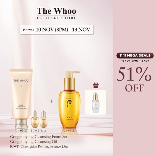 Gongjinhyang Clarifying Cleansing Foam Special Set + Gongjinhyang Cleansing Oil + CGD Refining Essen