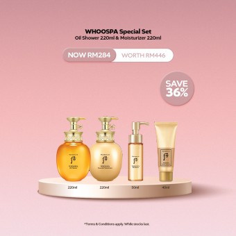 [11.11] THE WHOO WHOOSPA Special Set - Oil Shower 220ml + Moisturizer 220ml