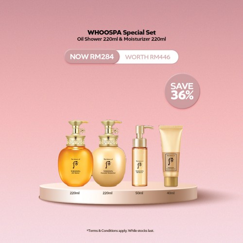 [11.11] THE WHOO WHOOSPA Special Set - Oil Shower 220ml + Moisturizer 220ml