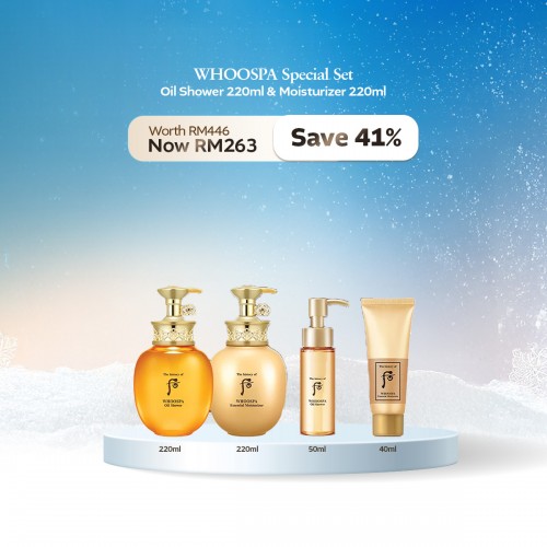[12.12] THE WHOO WHOOSPA Special Set - Oil Shower 220ml + Moisturizer 220ml