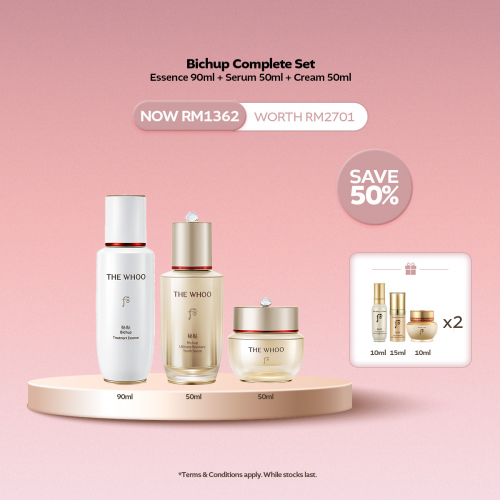 [11.11] THE WHOO Bichup Complete Set - Essence 90ml + Serum 50ml + Cream 50ml (worth RM2701)