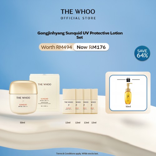 [10.10 Exclusive] Gongjinhyang Sunquid UV Protective Lotion Set SPF 50+ PA++++ (worth RM494)