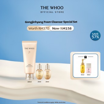 [OCT] THE WHOO Gongjinhyang Clarifying Foam Cleanser Set (worth RM370)