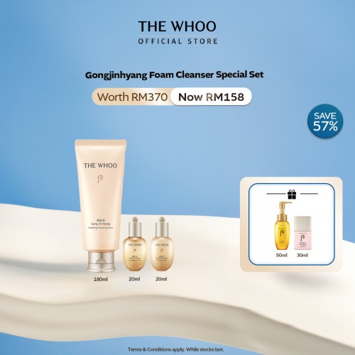 [OCT] THE WHOO Gongjinhyang Clarifying Foam Cleanser Set (worth RM370)