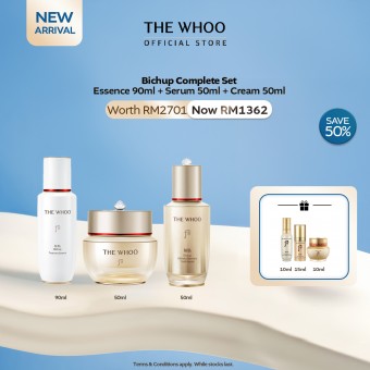 [10.10 Exclusive] THE WHOO Bichup Complete Set - Essence 90ml + Serum 50ml + Cream 50ml (worth RM270