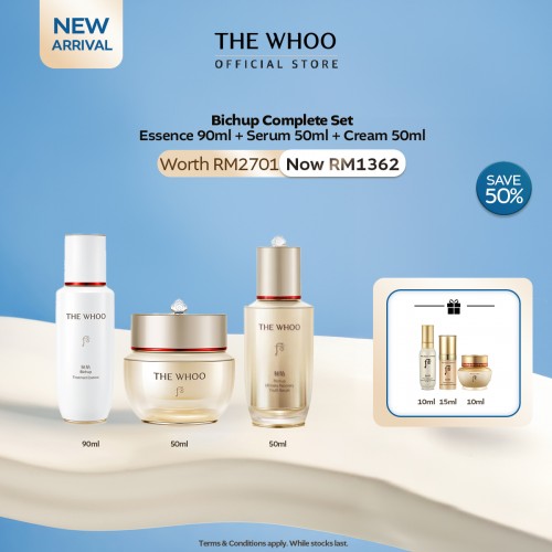 [10.10 Exclusive] THE WHOO Bichup Complete Set - Essence 90ml + Serum 50ml + Cream 50ml (worth RM270
