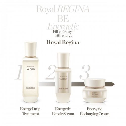 Royal Regina Energetic Recharging Cream 50ml + Be-Energetic 2pcs Kit (Serum 10ml & Cream 10ml)